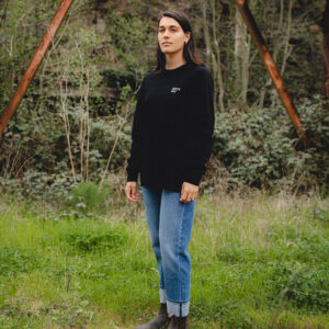 camiseta bata luzea black